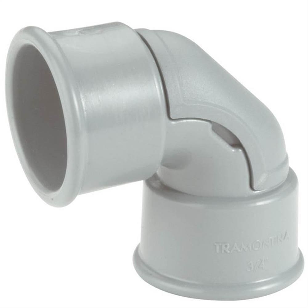 Cotovelo Curvo Cinza de 90° com Janela para Inspeção com 1/2”” Polegada - 57256001 - TRAMONTINA