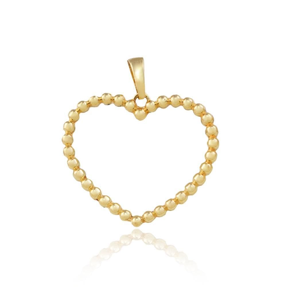 Pingente Coração Com 2,3 Cm Em Ouro 18K