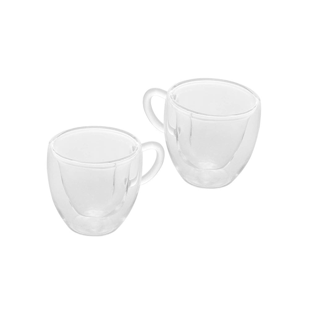 Jogo De 2 Xícaras Coração Café 80ml Parede Dupla Vidro Lyor