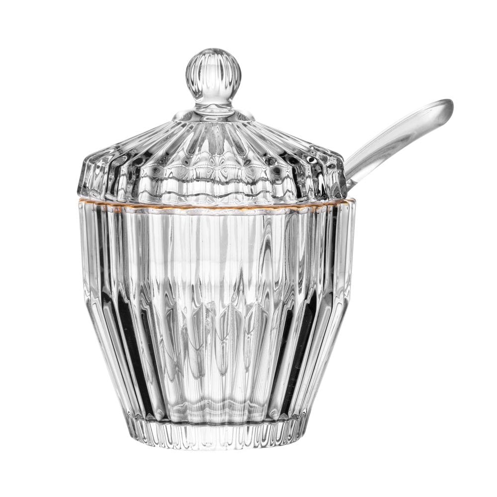 Açucareiro 11x8cm Borda Dourada Cristal Imperatriz Wolff