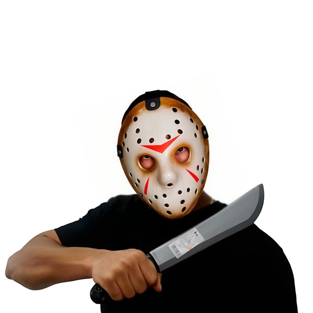 Kit Fantasia Jason Voorhers Sexta Feira 13 Máscara Hoquei Cosplay Adulto Halloween Anime Terror