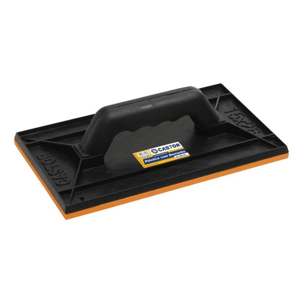 5X Desempenadeira Plástica Pvc 15X26Cm Com Borracha - Castor