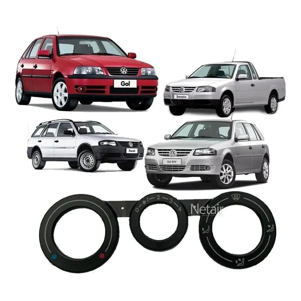 5X Frente Comando Ar Condicionado Vw Gol Parati Saveiro G3 G