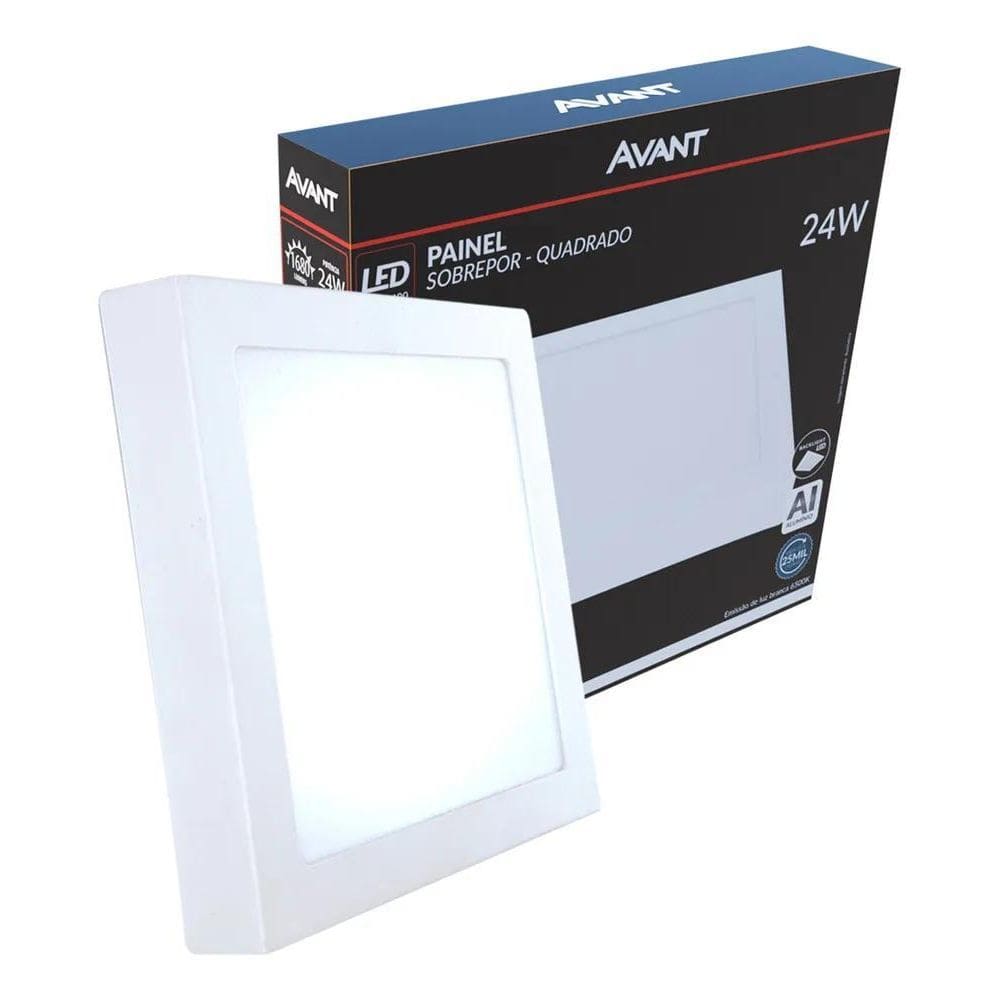 Painel Avant Plafon Led Sobrepor Branco Frio