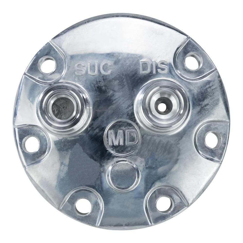 Tampa Traseira Para Compressor Sanden 7H15 Saida Hrz 12X12