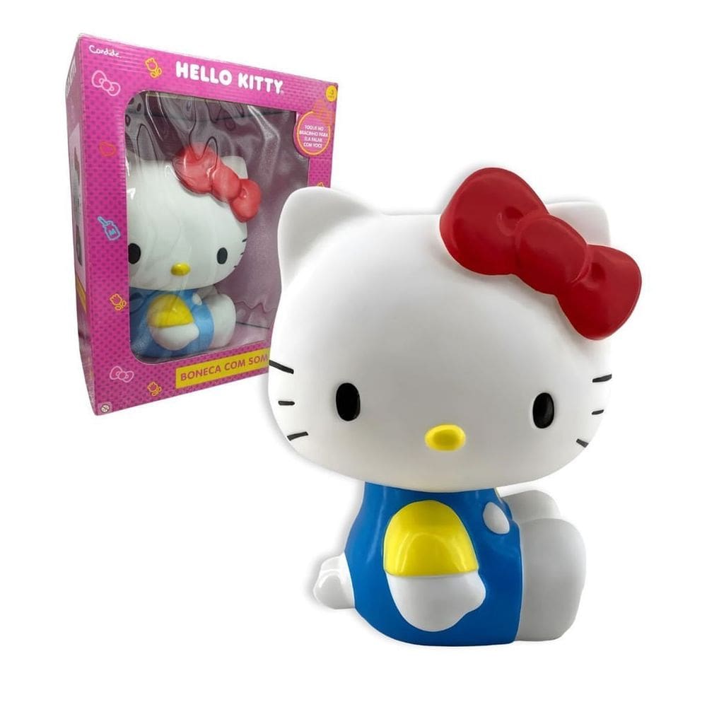Boneca Hello Kitty De Vinil Com Som - Candide 5971