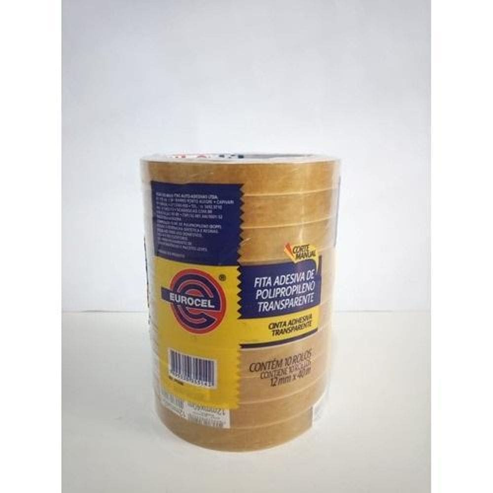 Fita Adesiva Durex Transparente 12X40 - 10Rolos