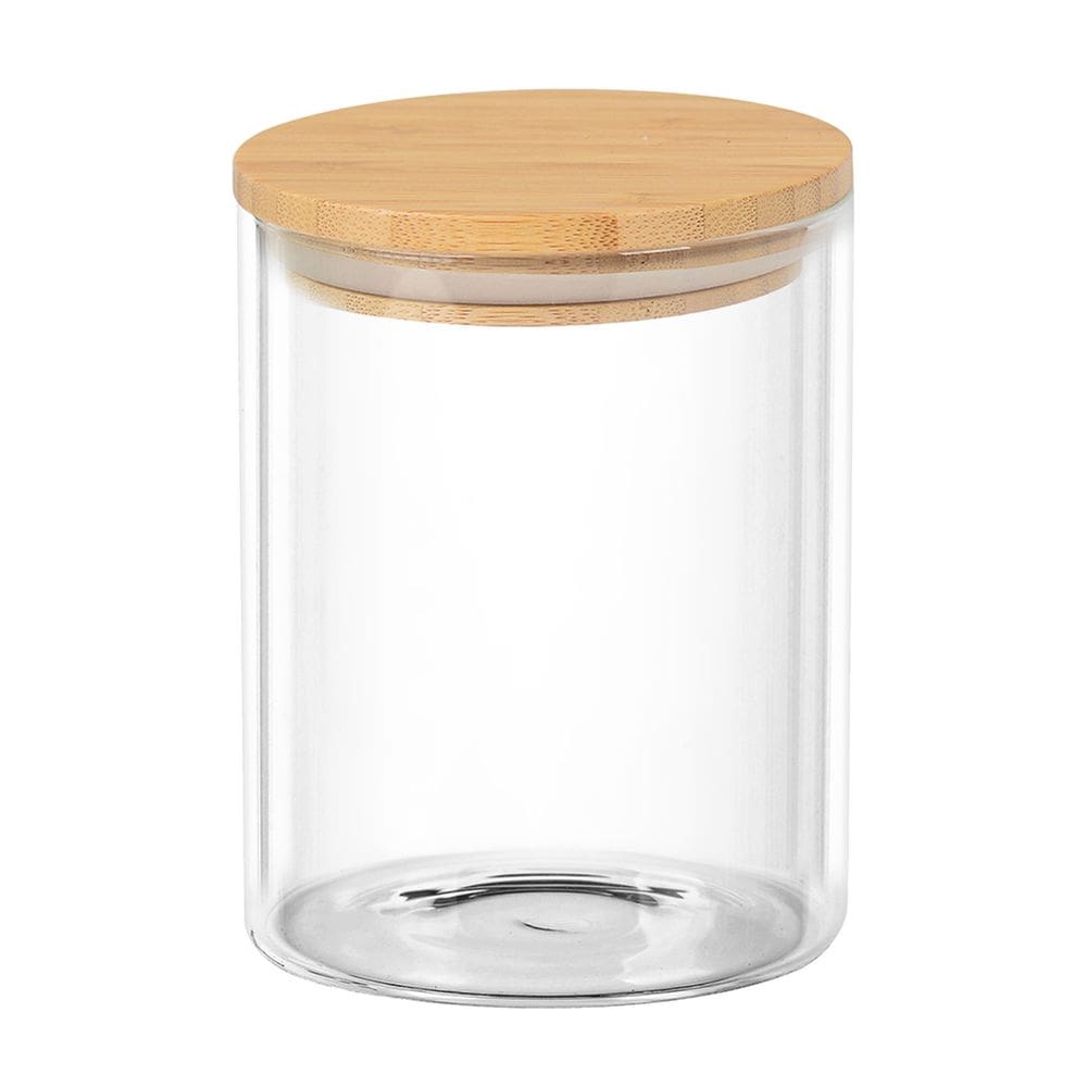 Pote Hermético 450ml Vidro Boro E Tampa De Bambu Class Home
