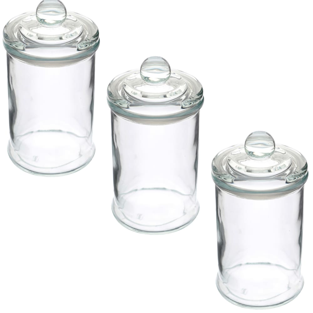 Jogo 3 Potes De Vidro Herméticos 120ml Redondo Dynasty