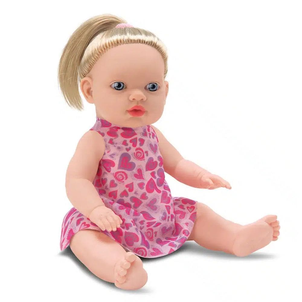 Boneca Baby Menina Bebe 34cm Infantil Titi Loira Com Chupeta