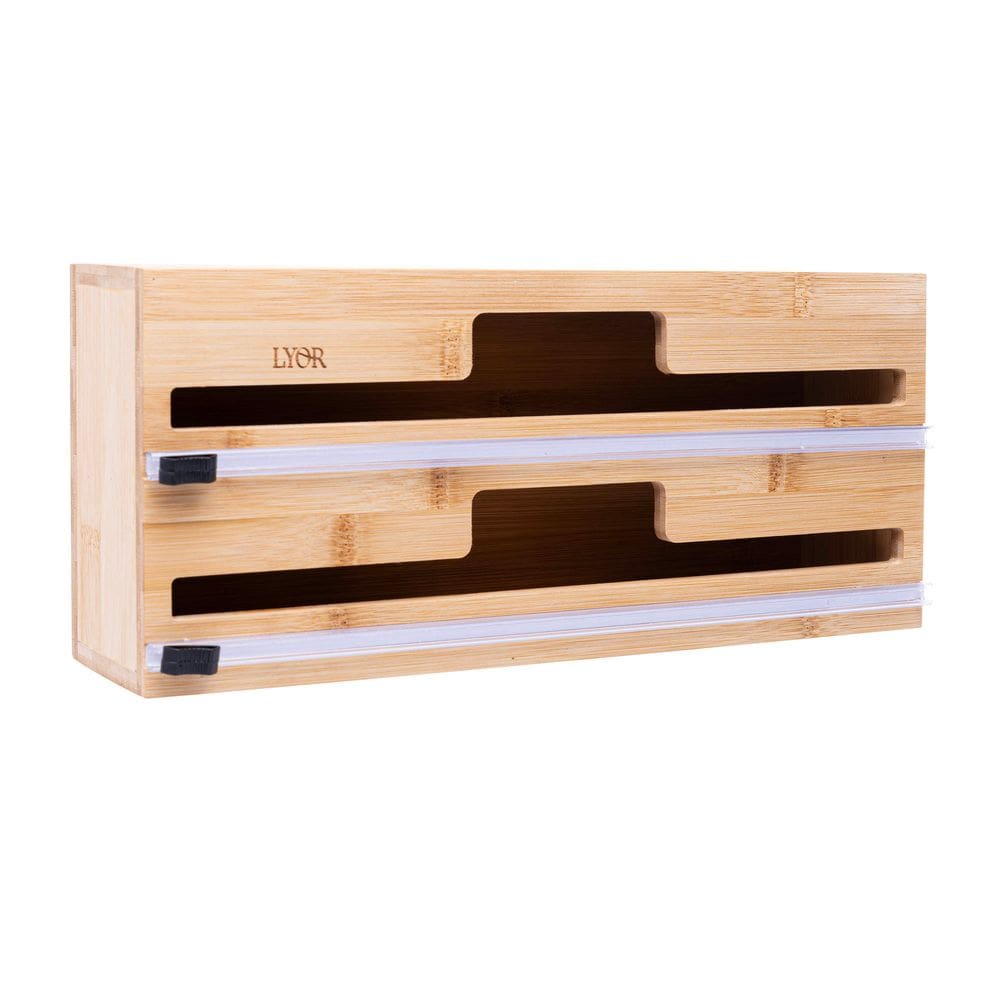 Suporte De Parede Para Papel Alumínio Plástico Filme Bambu Lyor