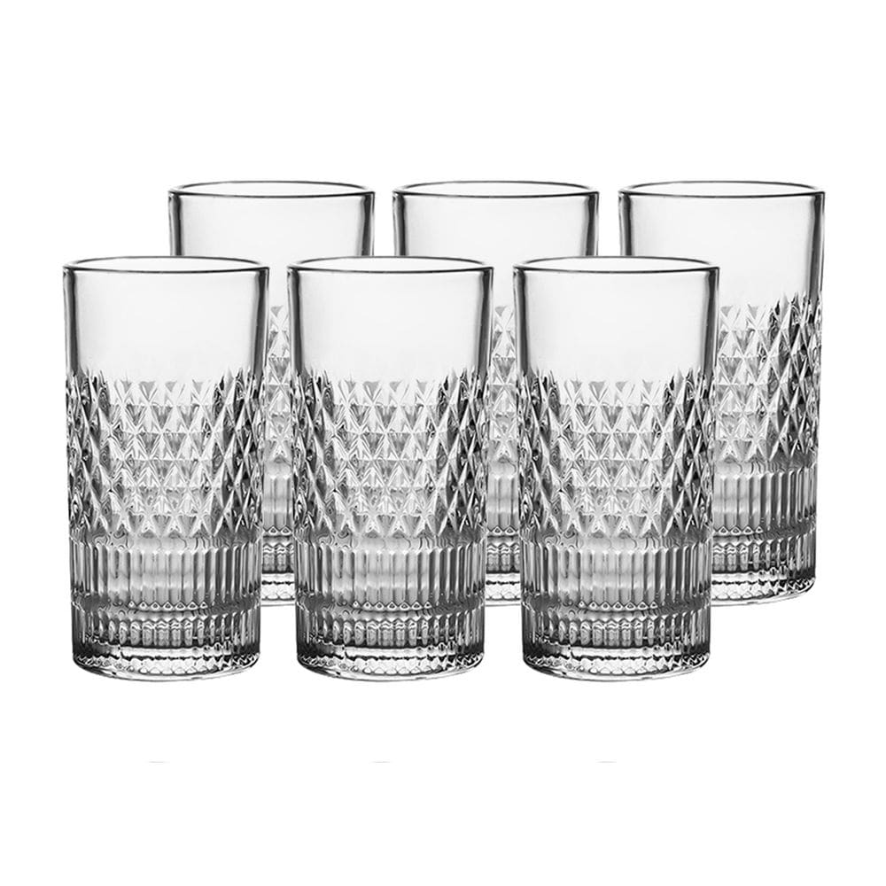Jogo De 6 Copos Altos Cristal 350ml Esplanada L`hermitage