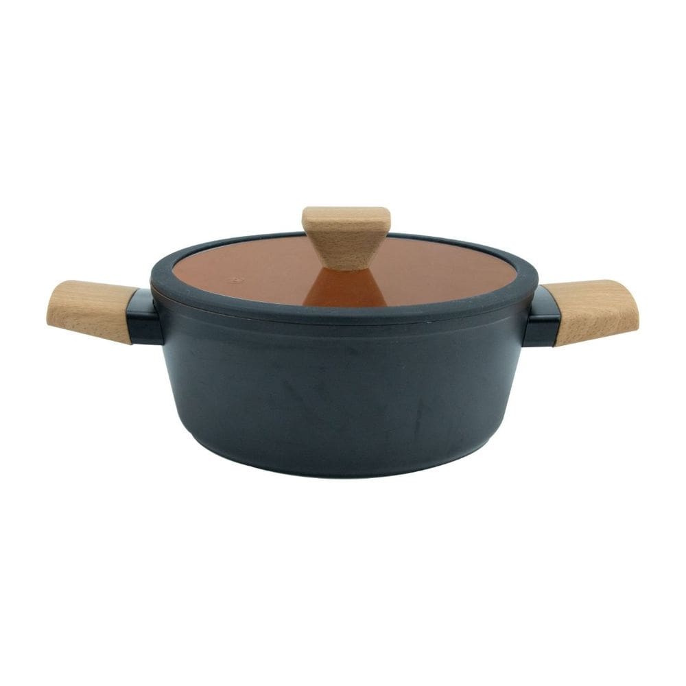 Caçarola 22cm Indução Revestimento Cerâmico Norma Preta Fracalanza