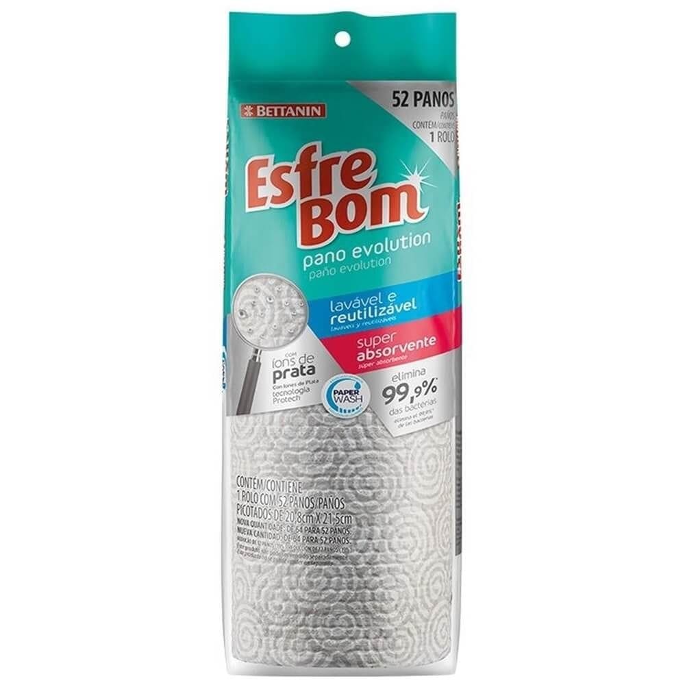 Pano Esfrebom Lavável Rolo com 52 Unidades - BT4991 - BETTANIN
