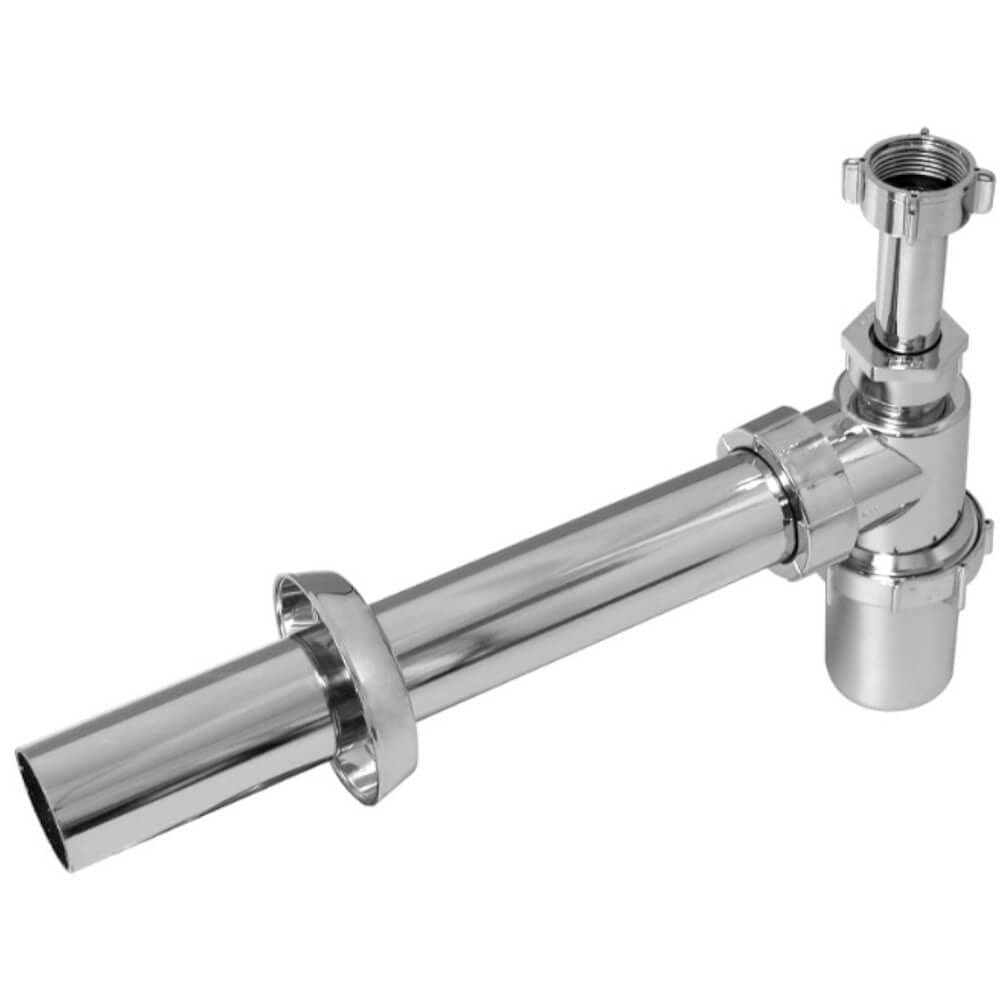 Sifão Copo Cromado 1”” x 40mm - SC6 - ASTRA