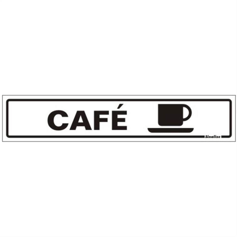 Placa de Poliestireno Auto-Adesiva 5x25cm Café - 200 BR - SINALIZE