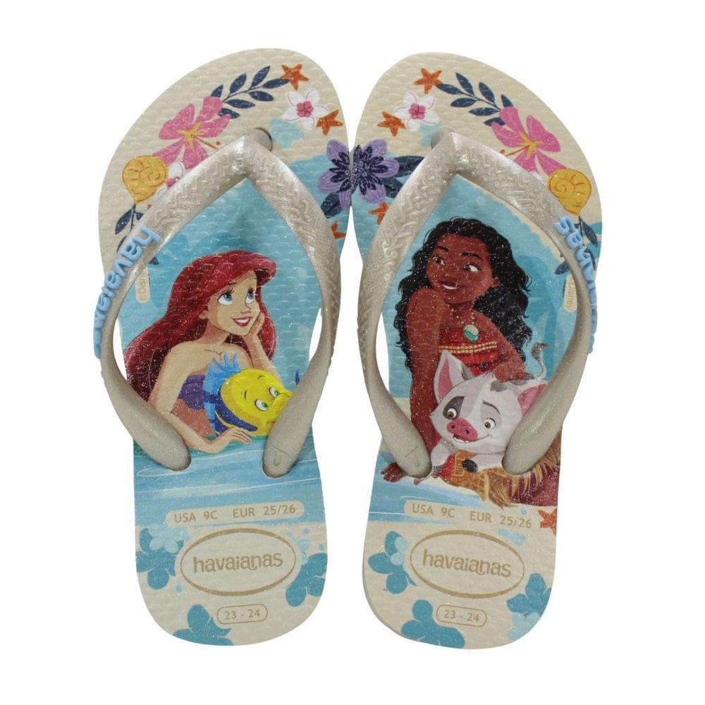 Chinelo Infantil Havaianas Kids Slim Princess Bege