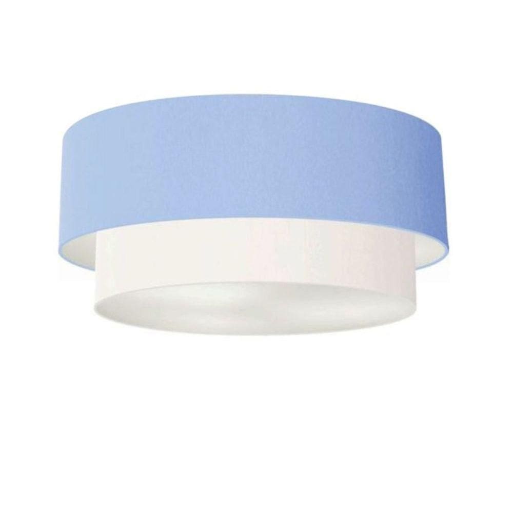Plafon De Sobrepor Cilíndrico Sp-3063 Cúpula Cor Azul Bebê Branco