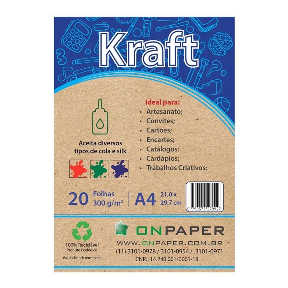 Papel Kraft A4 300g 210x297 com 20 folhas On Paper