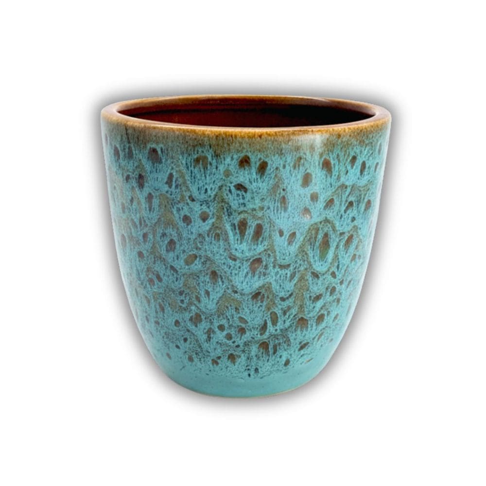 Vaso Cerâmica Orquídea (09) Verde Caramelo BURGUINA