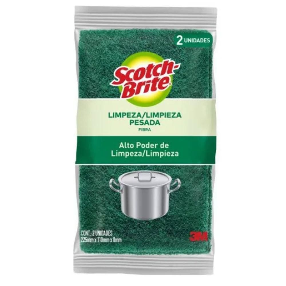 Fibra de limpeza pesada Scotch-Brite com 2 unid - 3M