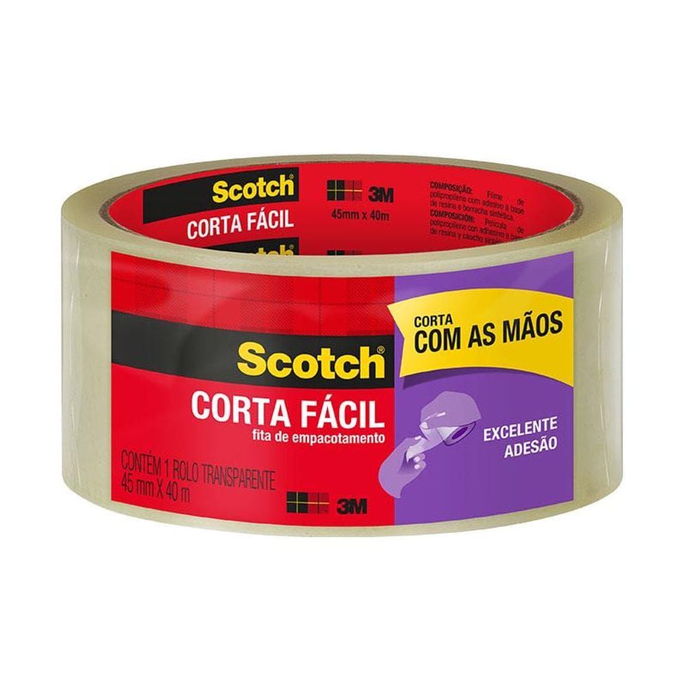 Fita de empacotamento Scotch Corta Fácil 45mmx40m 3M