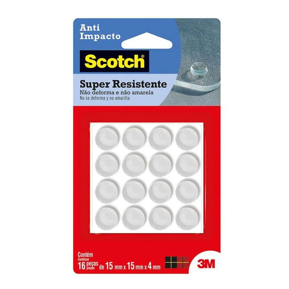 Protetor auto adesivo PU Scoth transparente redondo G 16 unidades 3M