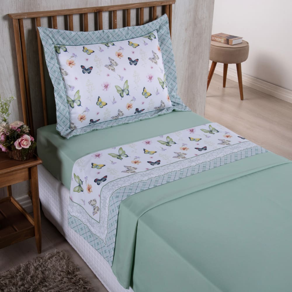 Jogo de Lençol 3 Peças Completo Girl Cama Solteiro Menina 300 Fios Estampa Digital