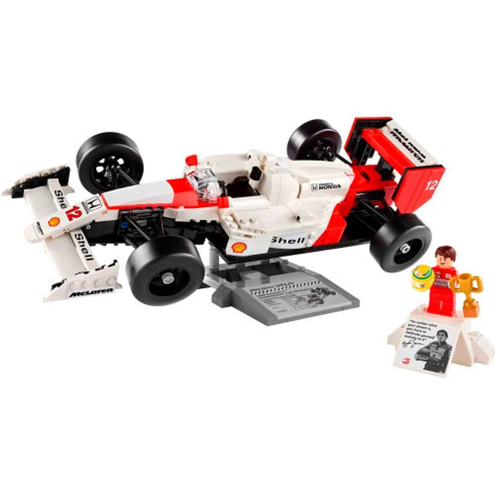 Bloco de Montar LEGO 693 Peças Icons Mclaren Mp4/4 e Ayrton Senna