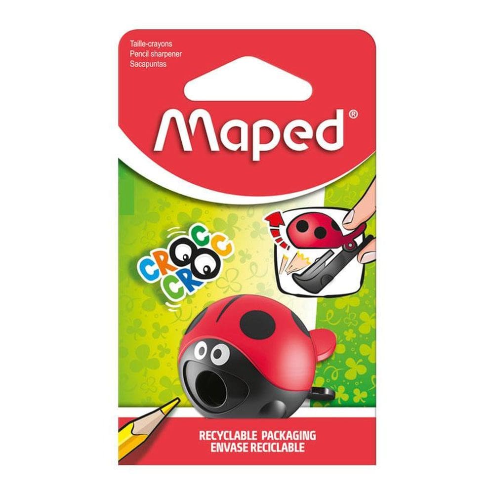 Apontador c/ coletor Croc Croc Easy Joaninha 018114 Maped