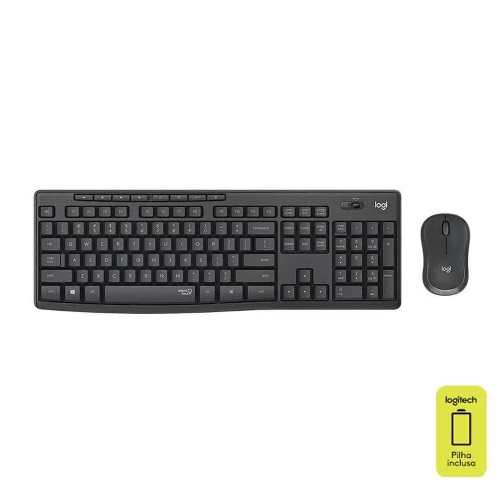 Teclado e mouse sem fio Silent Wireless MK295 Logitech