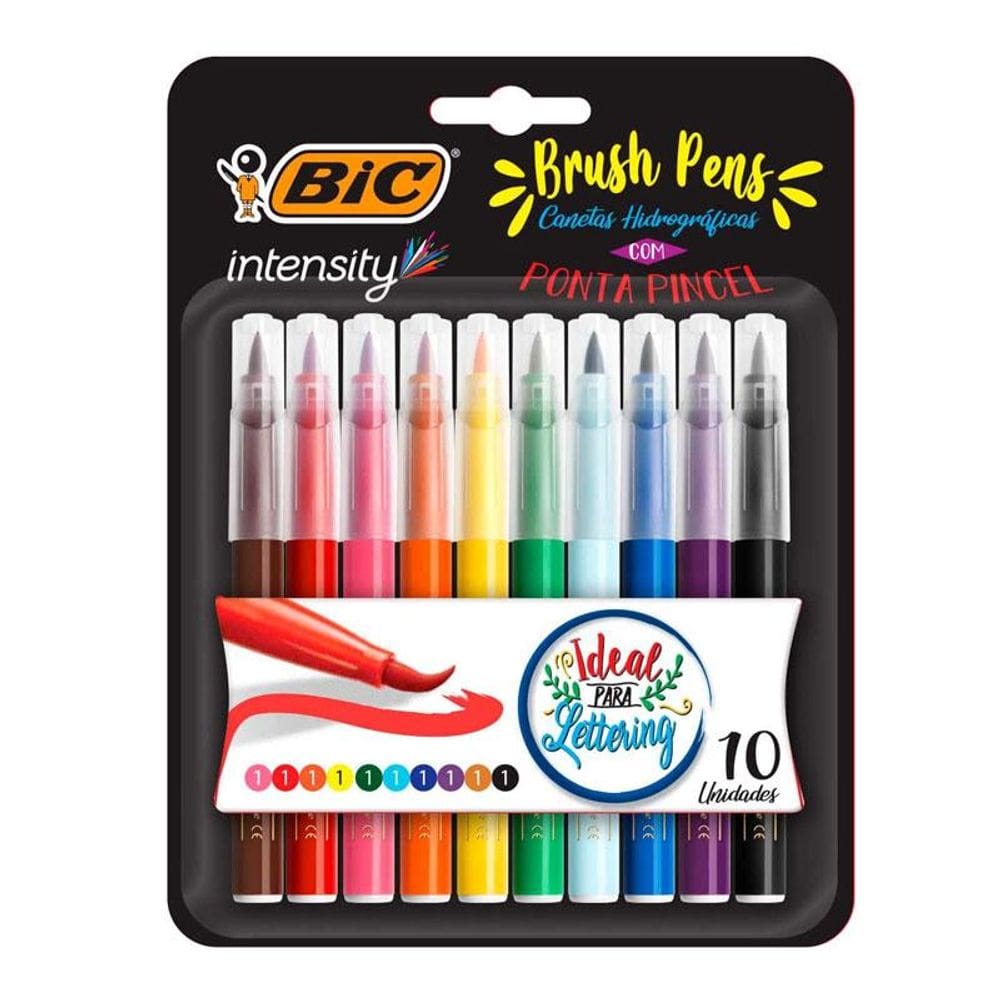 Pincel Brush Pens Intensity ideal Lettering 10 unid Bic