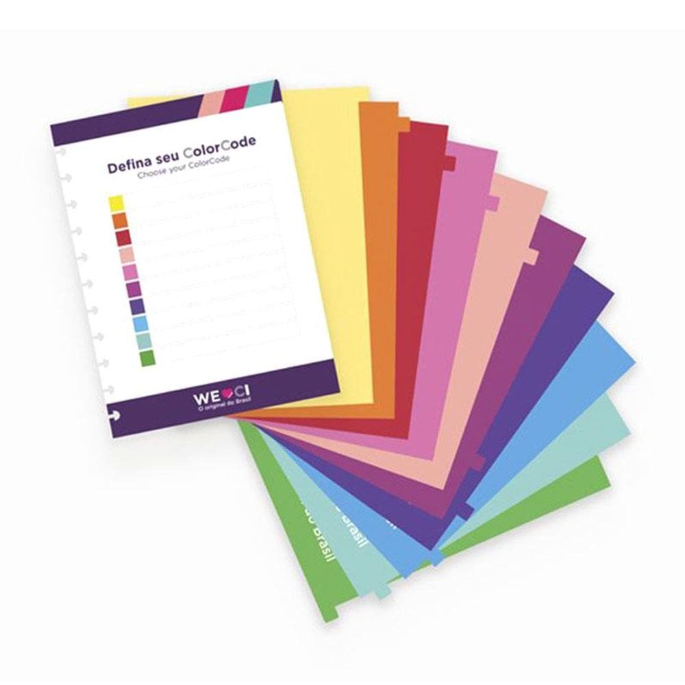 Divisória grande 10 abas color code Caderno Inteligente