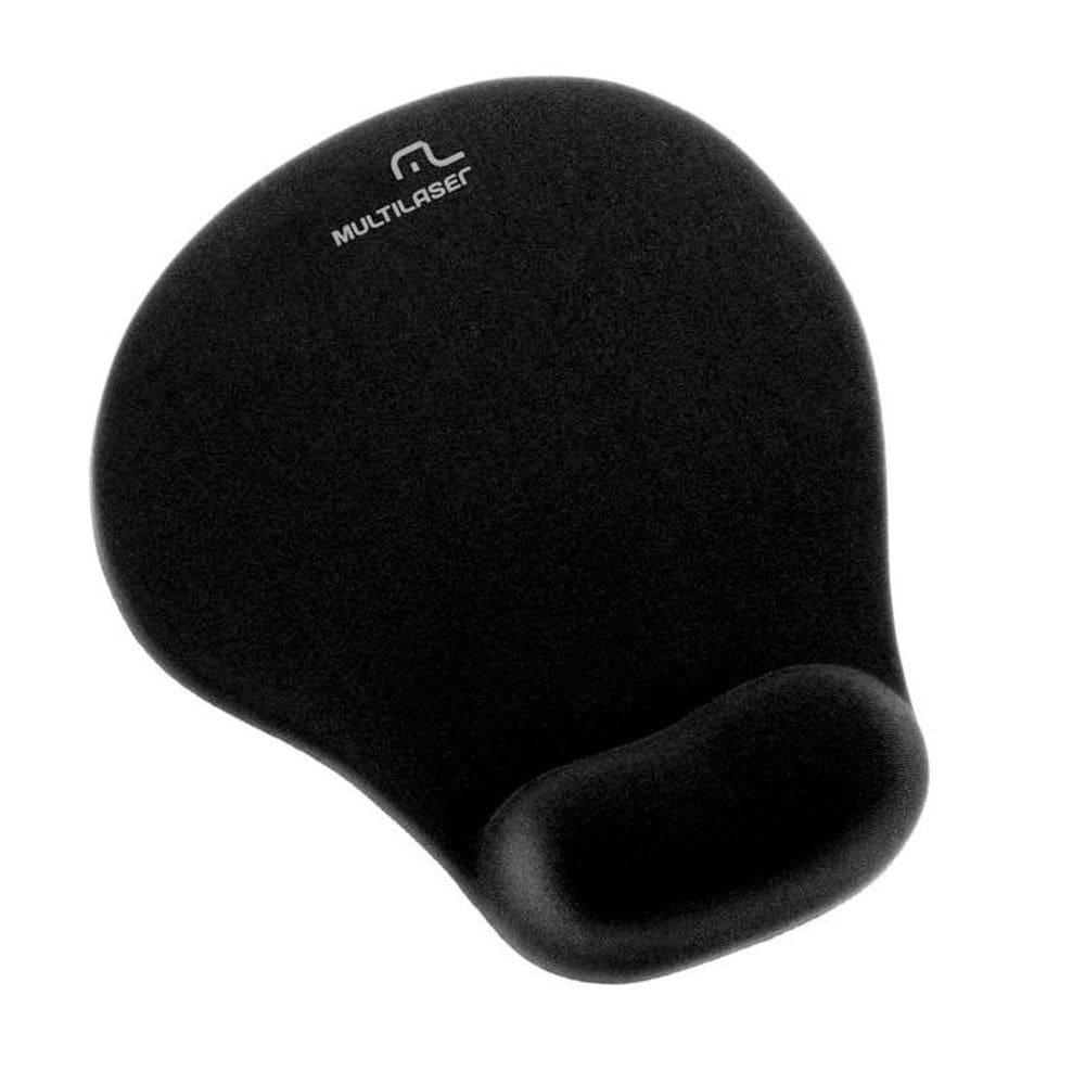 Mouse pad com apoio em gel preto grande AC024 Multilaser