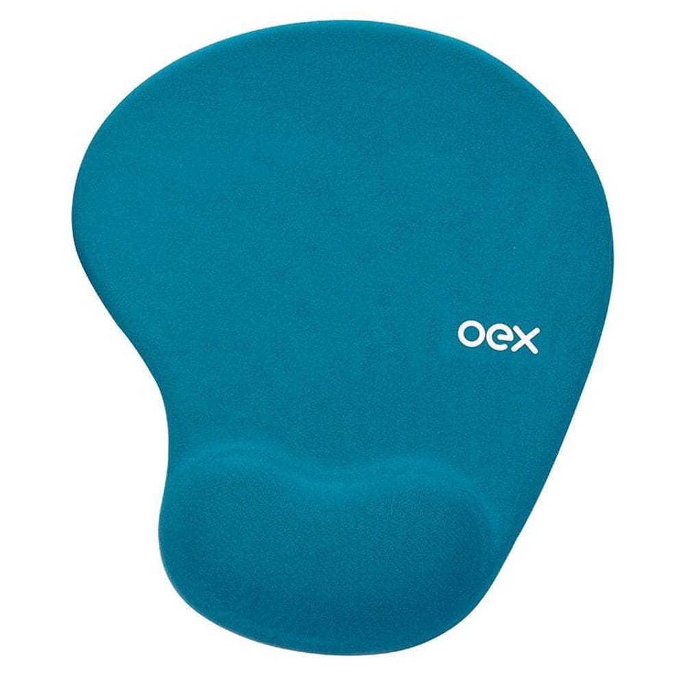 Mouse pad apoio em gel confort azul turquesa MP200/AZT Oex