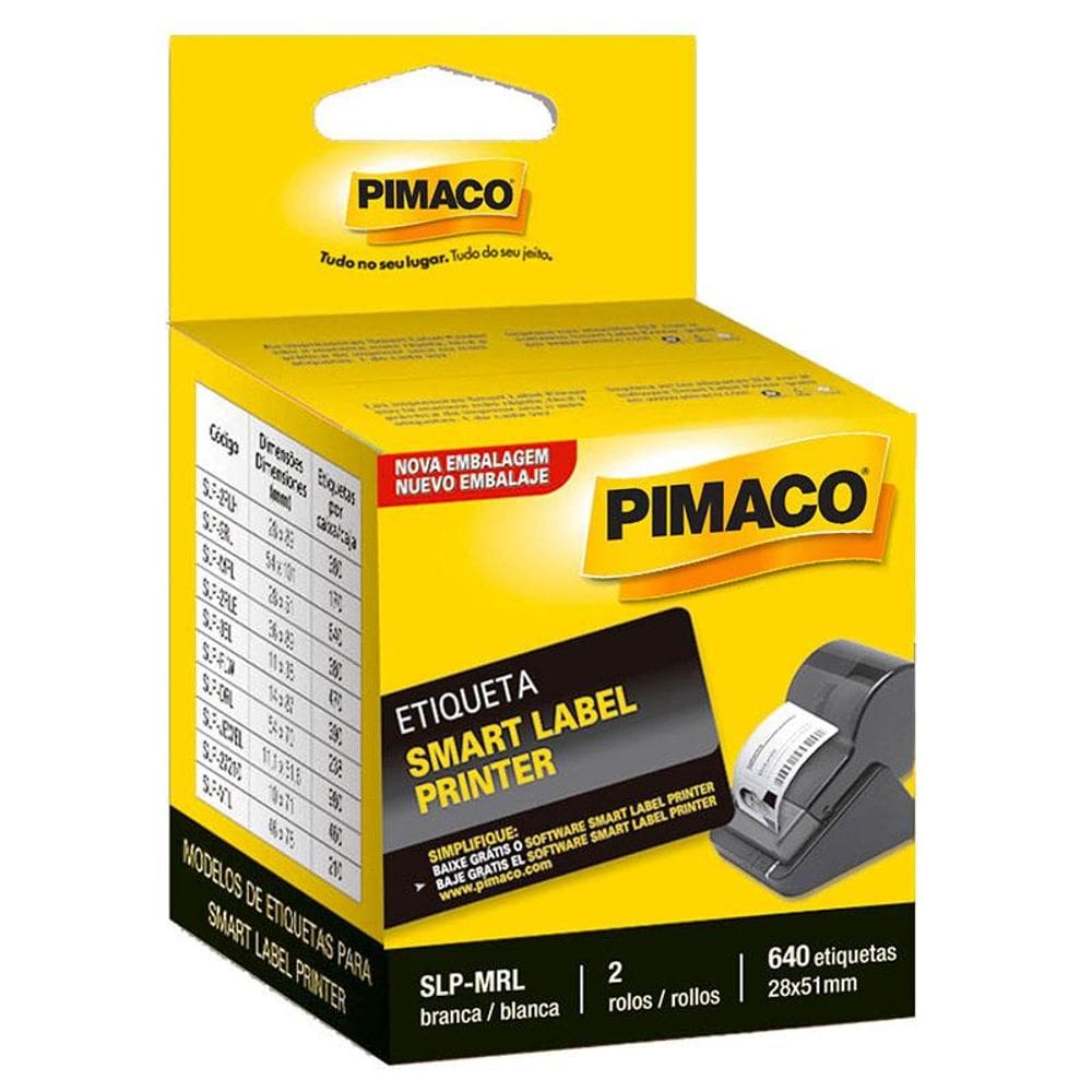 Etiqueta Smart Label SLP MRL com 640 etiquetas Pimaco