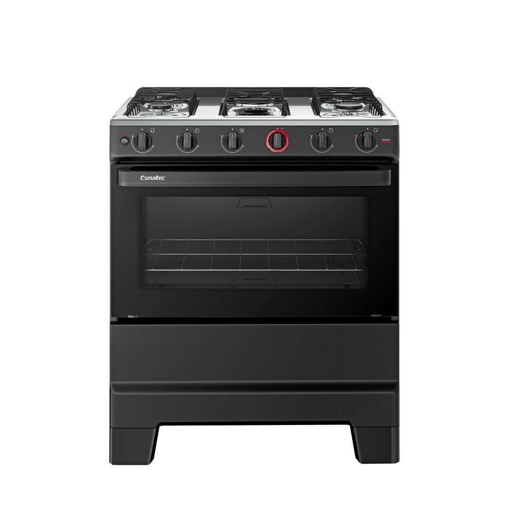Fogao Ideal Super 5 Bocas 84L Esmaltec Preto Bivolt