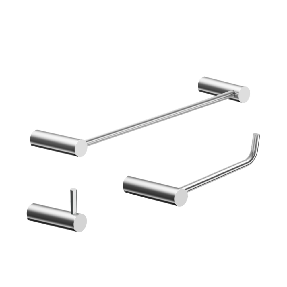 Kit Acessório Banheiro Escovado 3 Peças Grego Metal 2030or