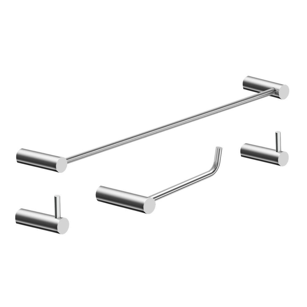 Kit Acessório Para Banheiro Escovado 4 Peças Grego Metal 2050or