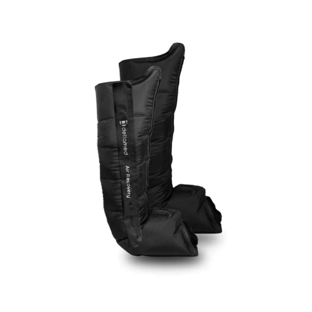 Bota De Compressão Pneumática Sem Fio Dellamed Air Recovery Com Drenagem Linfática, 5 Modos, Timer 1060min, Bateria até 6h Bivolt