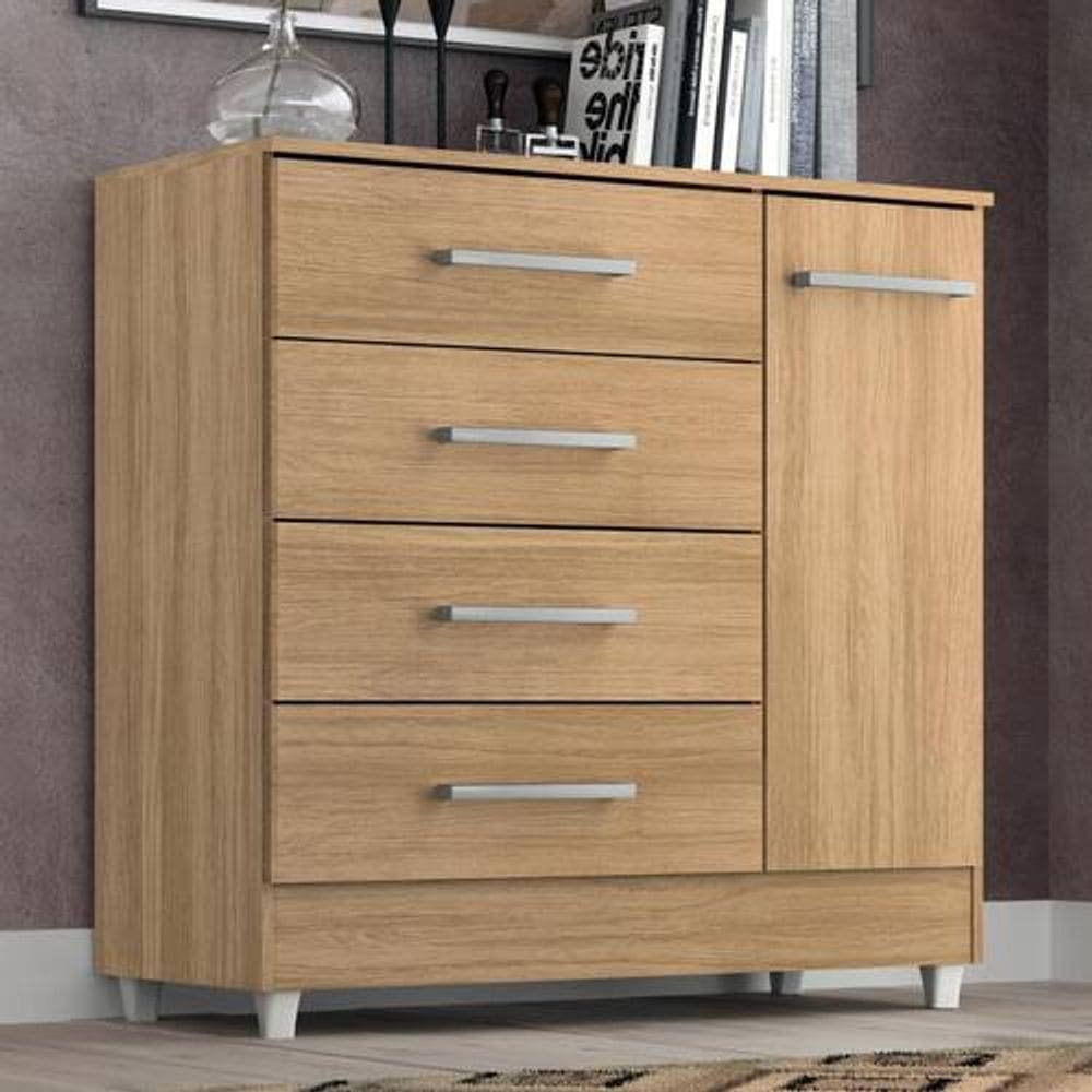 Cômoda 4 gavetas 1 porta - LAURA TEKA MADRI