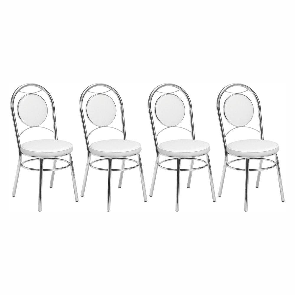 Kit 4 Cadeiras CC10 Cromadas Debrum Treparoni