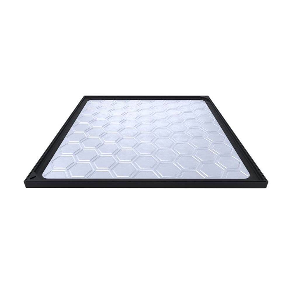 Tampão Simples Com Rebaixo Passagem Inspeção Preto 50x50cm