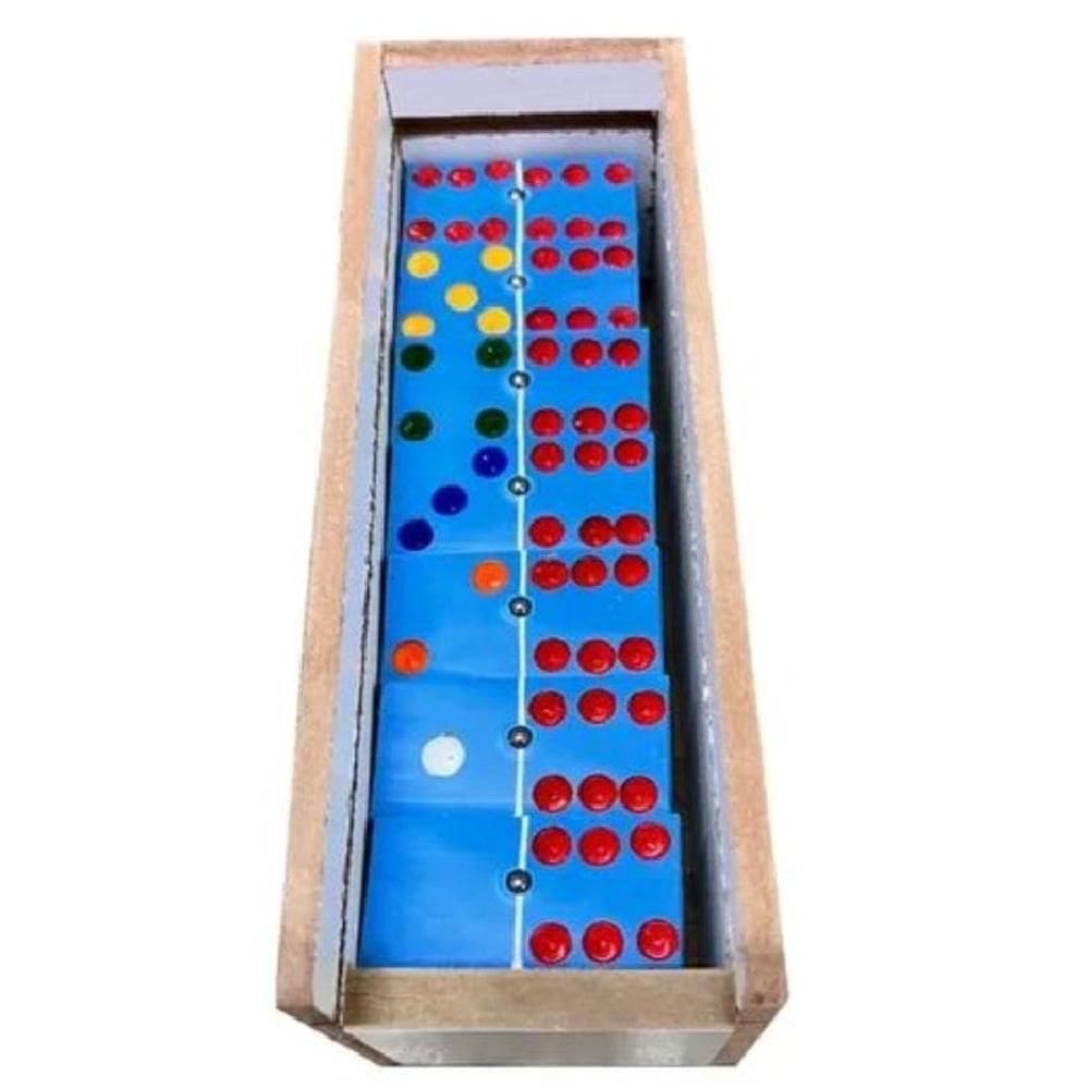 Jogo de Dominó no Estojo 28 Peças Jogo Para Viagens Passeios