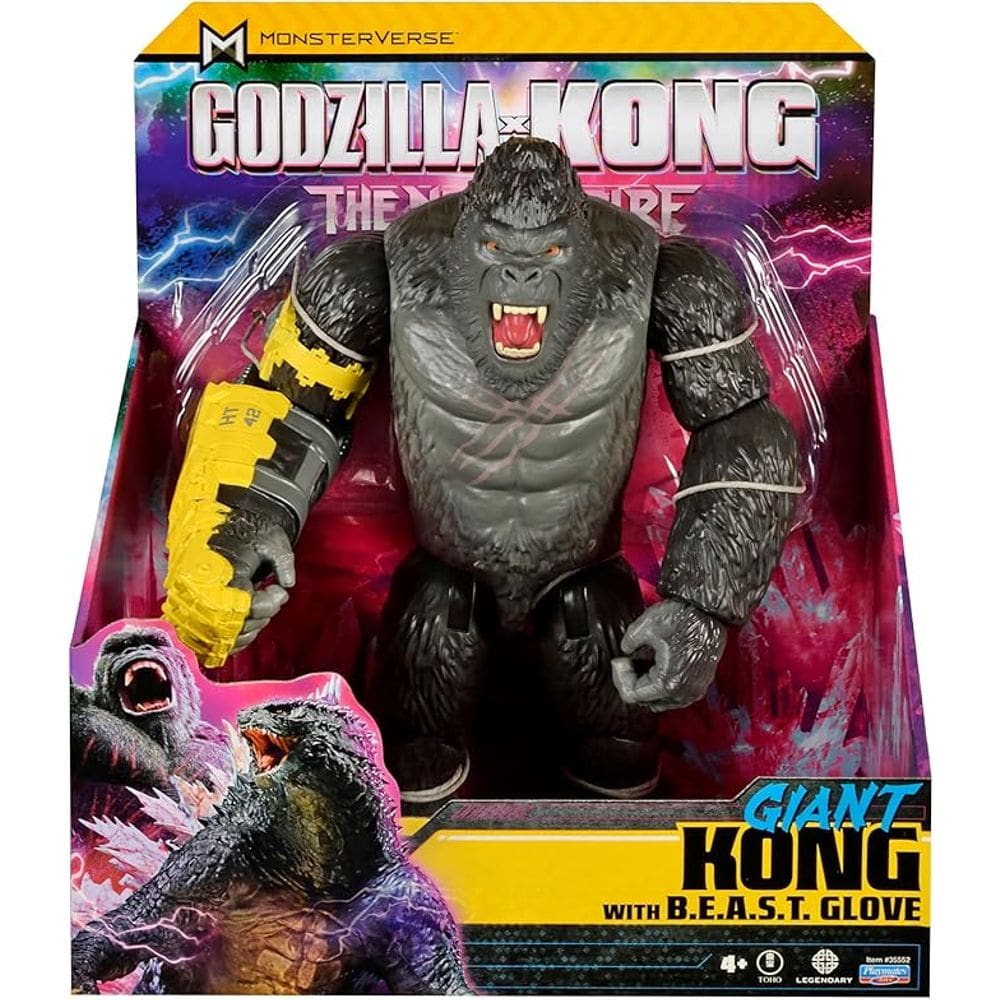 Godzilla Vs Kong Gigante Kong 35 cm Articulado Com Som e Luz – Mega Soco - Sunny