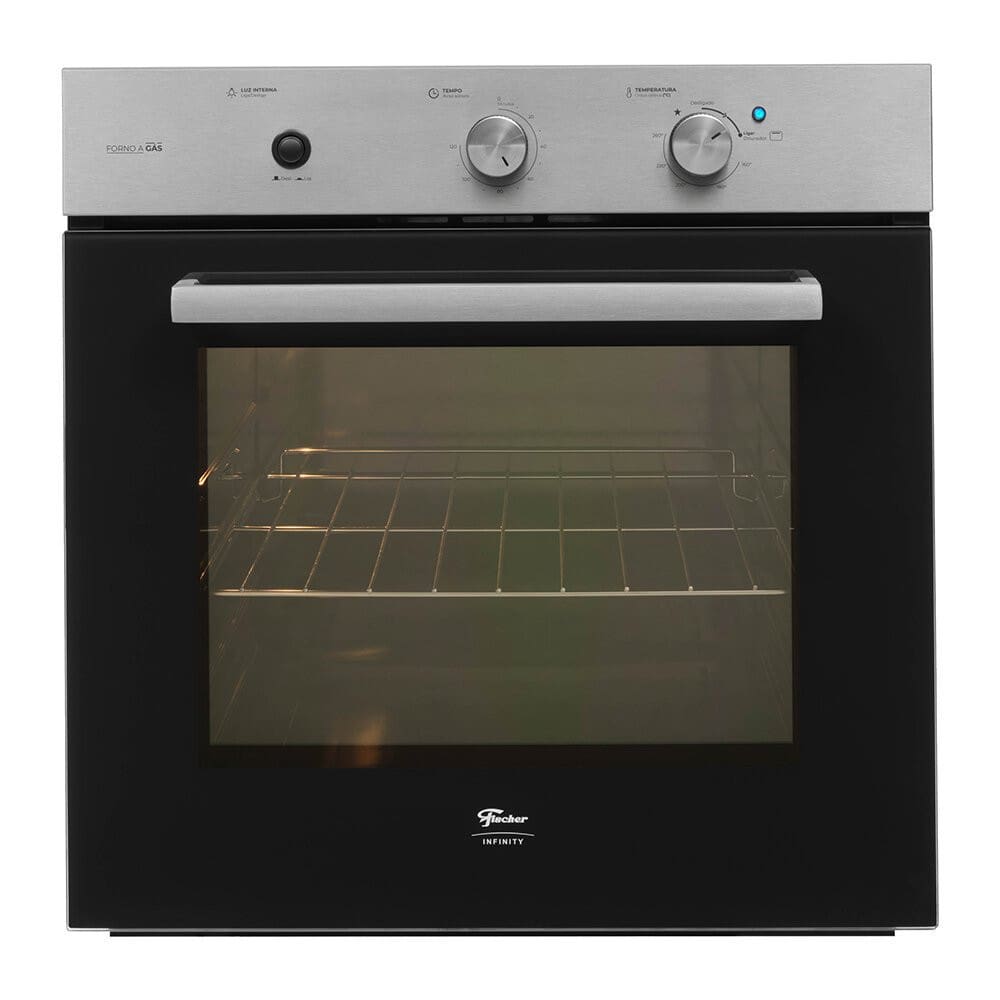 Forno a Gás de Embutir 78 Litros Fischer Infinity com Grill Inox 36450