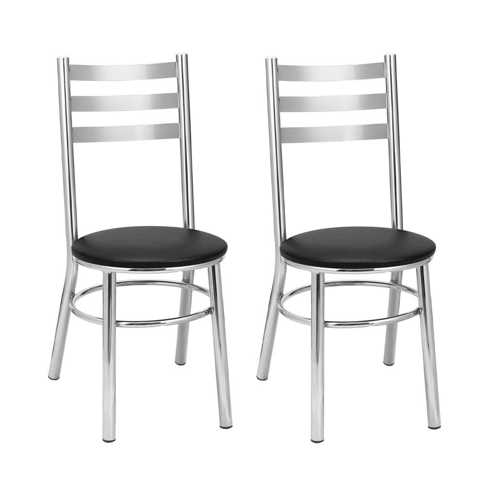 Kit 2 Cadeiras CC81 Cromadas Treparoni