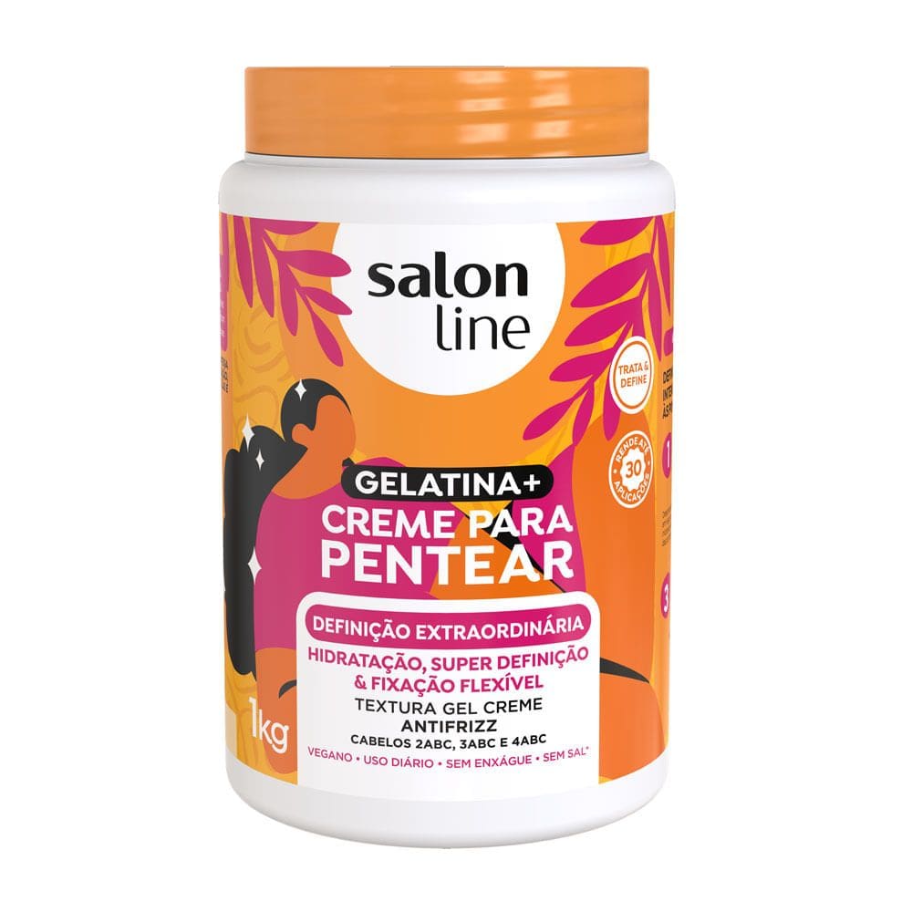 Creme de Pentear Salon Line Gelatina+ Definição Extraordinária 1kg