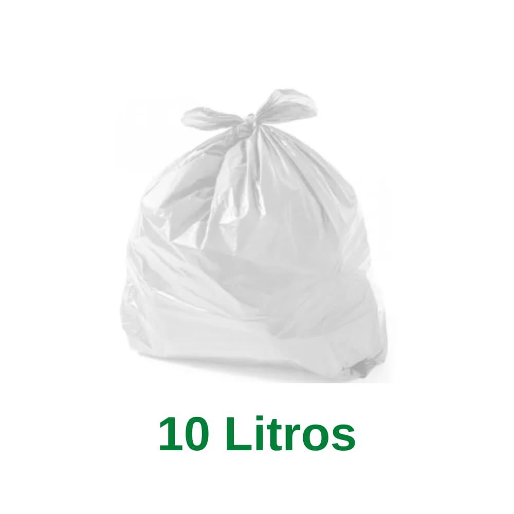 Saco Plástico para Banheiro 10L Branco c/ 100un Marqplas