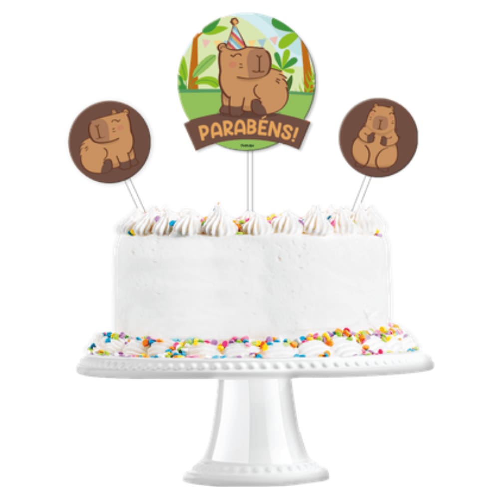 Topper Decorativo p/ Bolo Capivara Festcolor